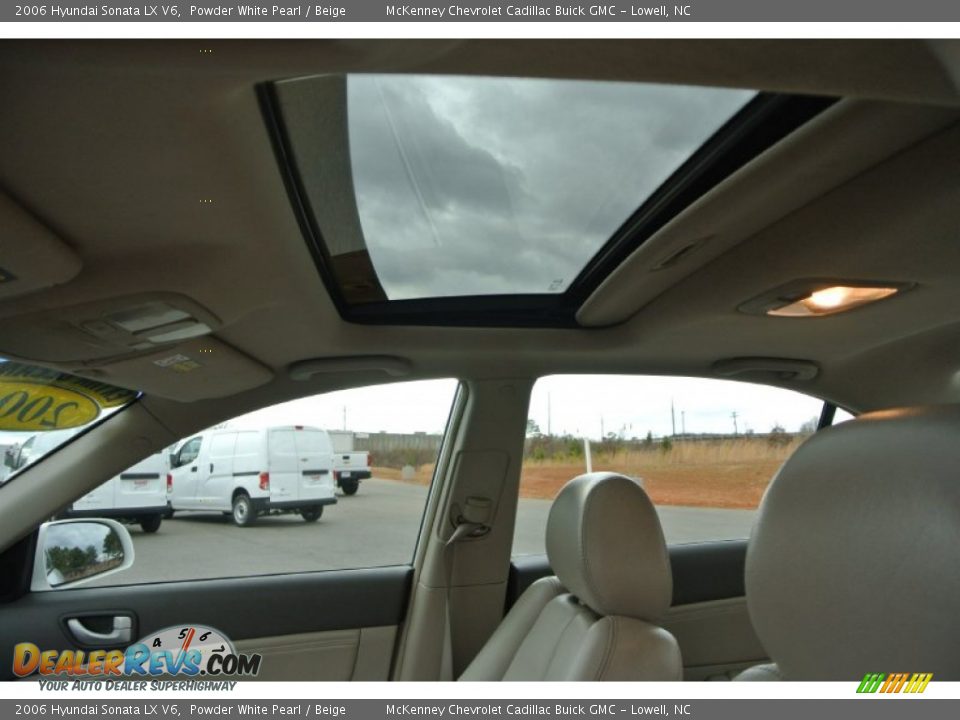 2006 Hyundai Sonata LX V6 Powder White Pearl / Beige Photo #13