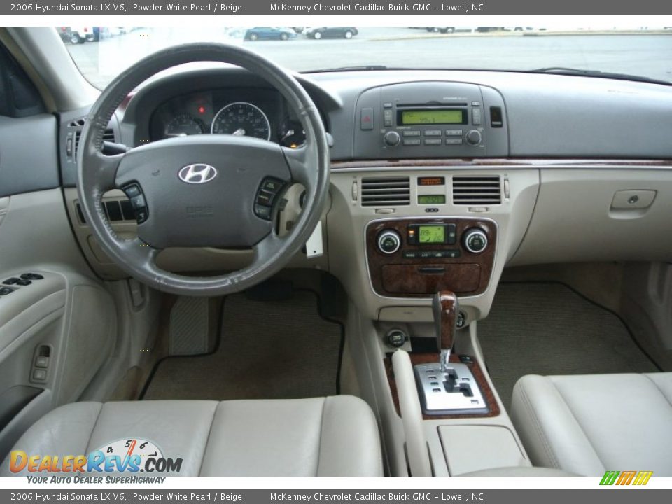2006 Hyundai Sonata LX V6 Powder White Pearl / Beige Photo #23