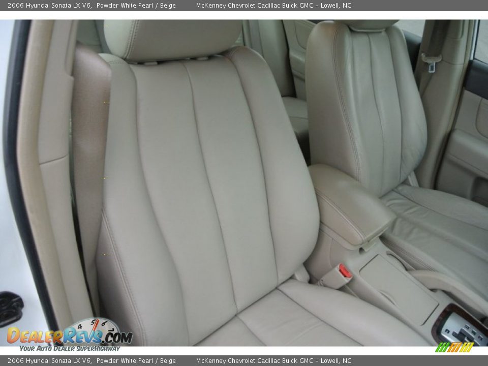 2006 Hyundai Sonata LX V6 Powder White Pearl / Beige Photo #26