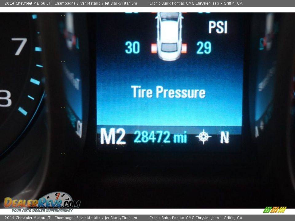 2014 Chevrolet Malibu LT Champagne Silver Metallic / Jet Black/Titanium Photo #21