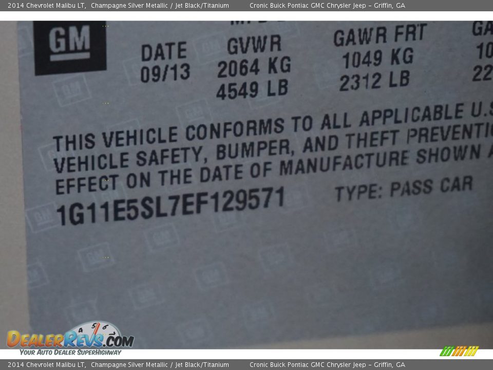 2014 Chevrolet Malibu LT Champagne Silver Metallic / Jet Black/Titanium Photo #22