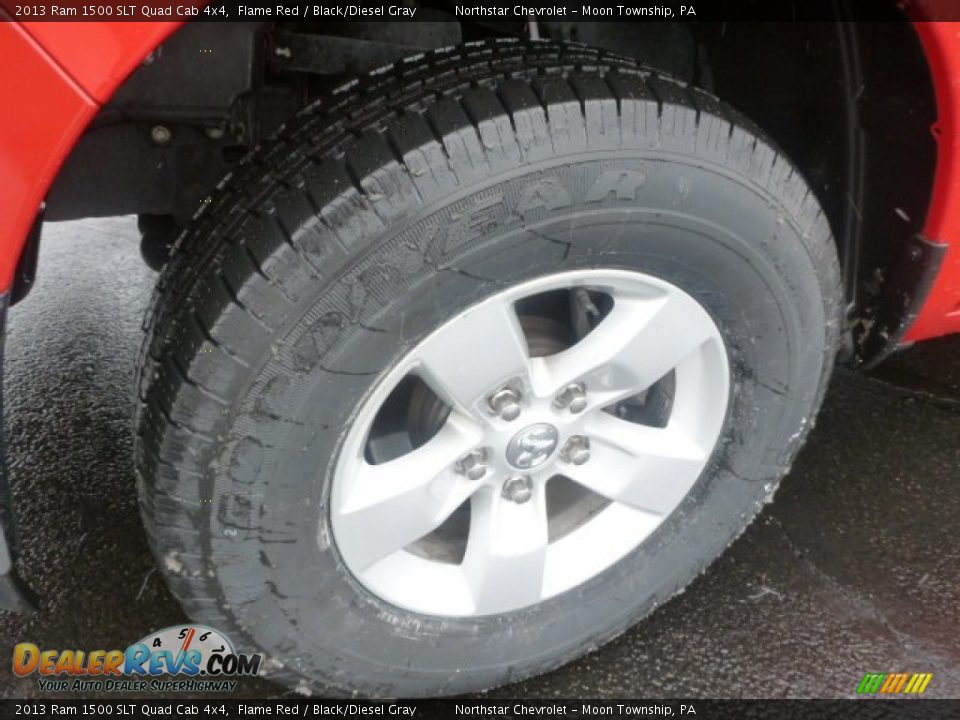 2013 Ram 1500 SLT Quad Cab 4x4 Flame Red / Black/Diesel Gray Photo #10
