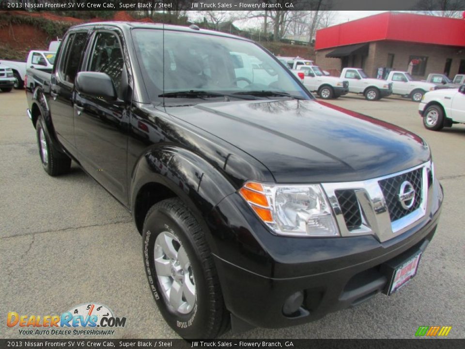 2013 Nissan Frontier SV V6 Crew Cab Super Black / Steel Photo #4