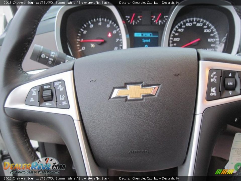 2015 Chevrolet Equinox LTZ AWD Summit White / Brownstone/Jet Black Photo #10