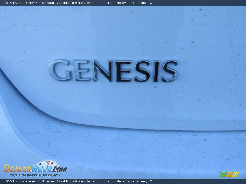 2015 Hyundai Genesis 3.8 Sedan Casablanca White / Beige Photo #14