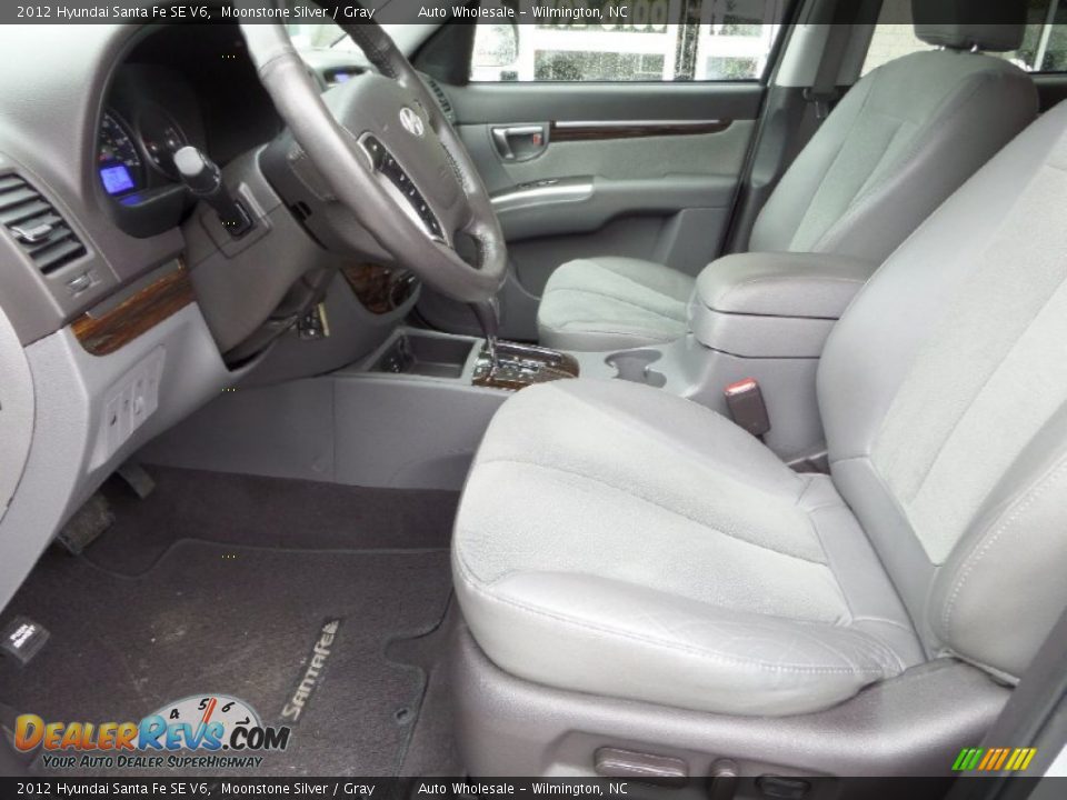 2012 Hyundai Santa Fe SE V6 Moonstone Silver / Gray Photo #11