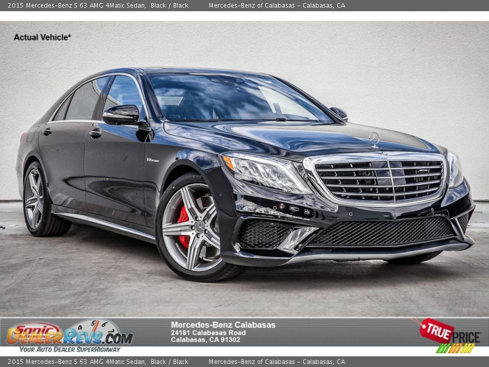 2015 Mercedes-Benz S 63 AMG 4Matic Sedan Black / Black Photo #1