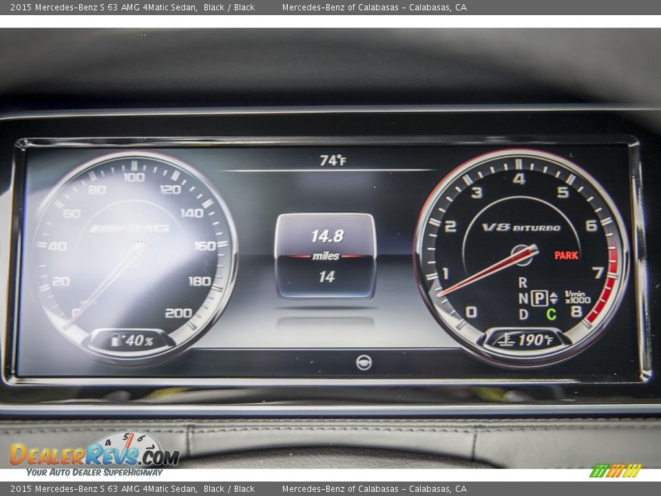 2015 Mercedes-Benz S 63 AMG 4Matic Sedan Black / Black Photo #6