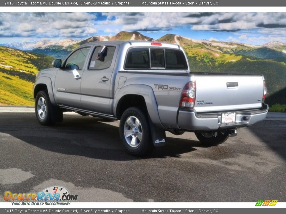 2015 Toyota Tacoma V6 Double Cab 4x4 Silver Sky Metallic / Graphite Photo #3