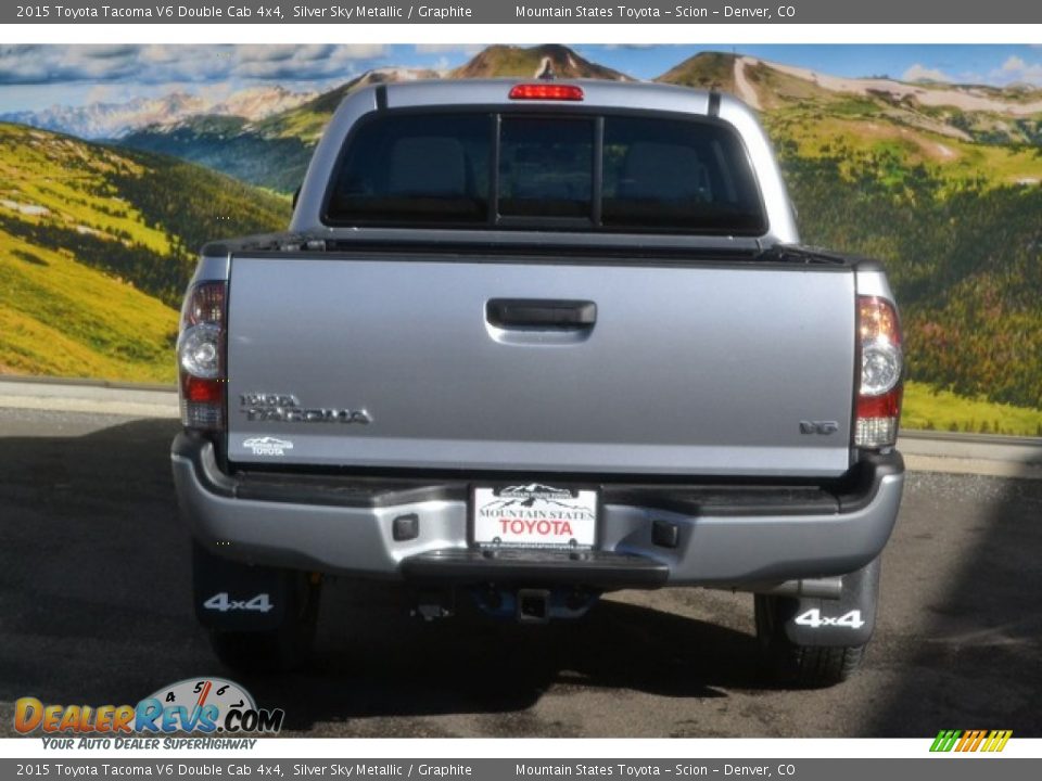 2015 Toyota Tacoma V6 Double Cab 4x4 Silver Sky Metallic / Graphite Photo #4
