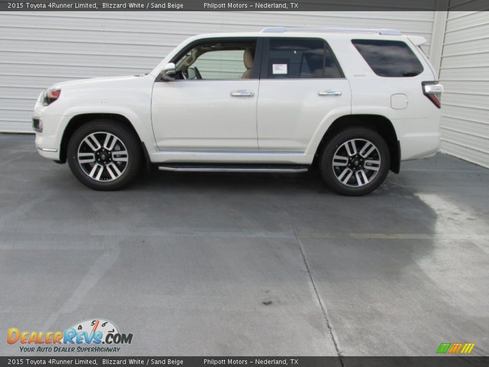 2015 Toyota 4Runner Limited Blizzard White / Sand Beige Photo #6