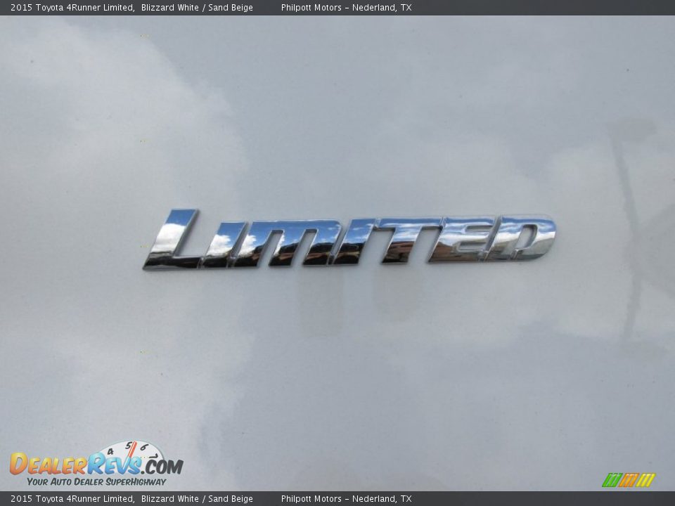 2015 Toyota 4Runner Limited Blizzard White / Sand Beige Photo #14