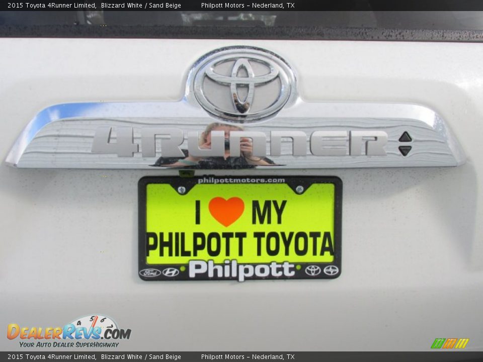 2015 Toyota 4Runner Limited Blizzard White / Sand Beige Photo #16