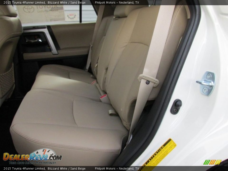 2015 Toyota 4Runner Limited Blizzard White / Sand Beige Photo #21
