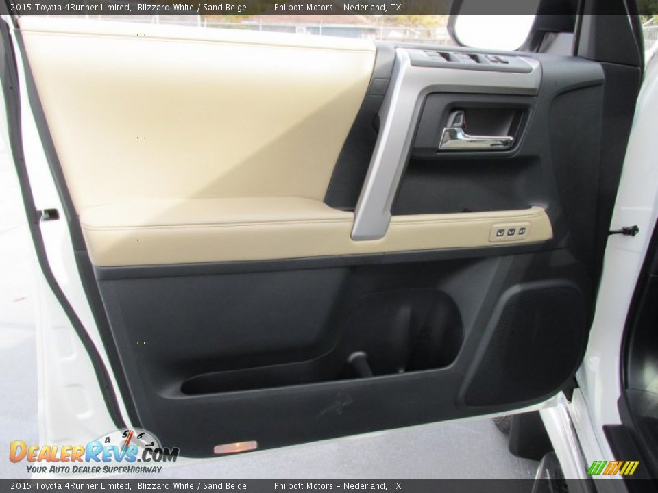 2015 Toyota 4Runner Limited Blizzard White / Sand Beige Photo #22