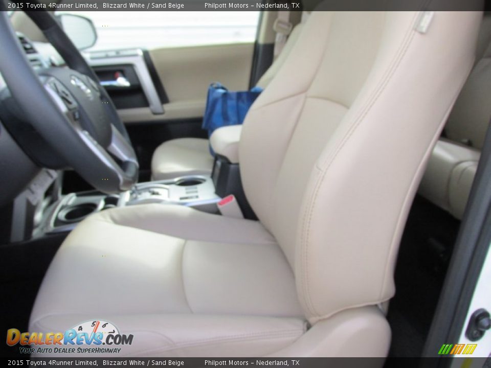 2015 Toyota 4Runner Limited Blizzard White / Sand Beige Photo #24