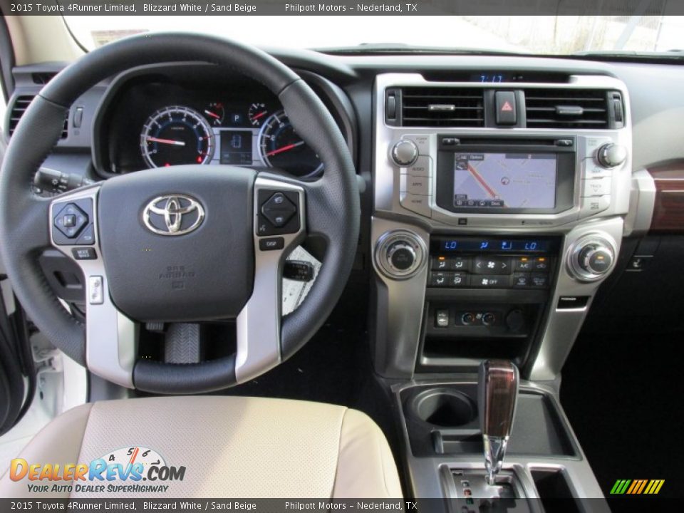 2015 Toyota 4Runner Limited Blizzard White / Sand Beige Photo #27