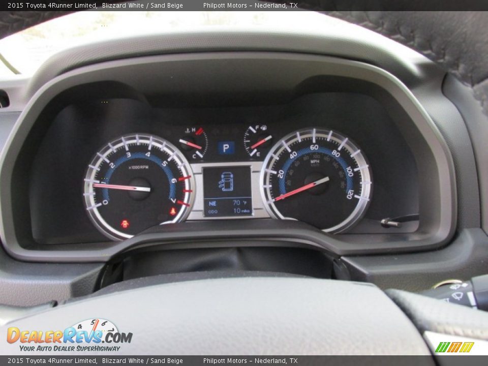 2015 Toyota 4Runner Limited Blizzard White / Sand Beige Photo #36