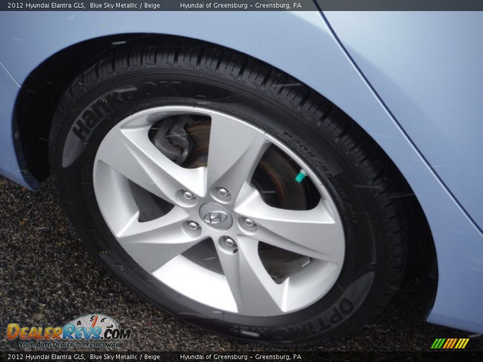 2012 Hyundai Elantra GLS Blue Sky Metallic / Beige Photo #3