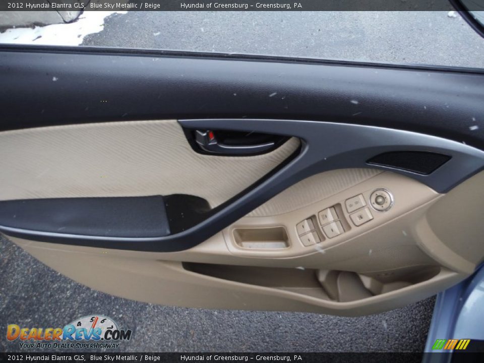 2012 Hyundai Elantra GLS Blue Sky Metallic / Beige Photo #10