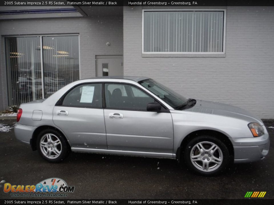 2005 Subaru Impreza 2.5 RS Sedan Platinum Silver Metallic / Black Photo #3