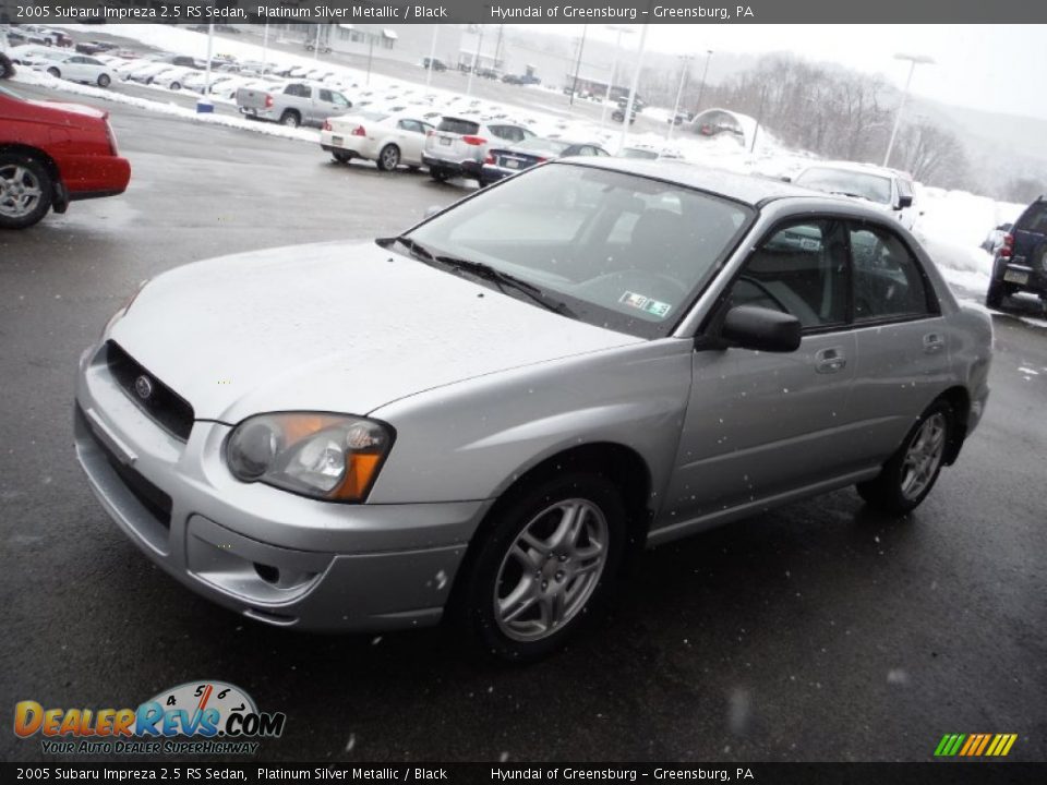 2005 Subaru Impreza 2.5 RS Sedan Platinum Silver Metallic / Black Photo #5