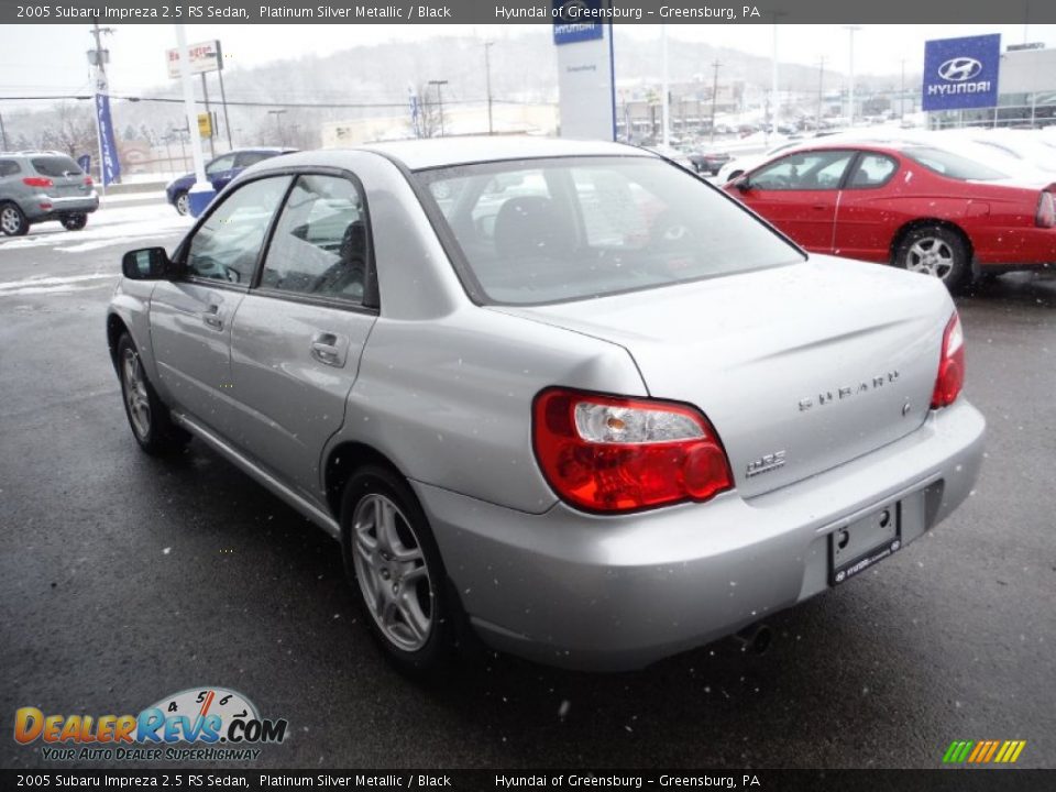 2005 Subaru Impreza 2.5 RS Sedan Platinum Silver Metallic / Black Photo #6