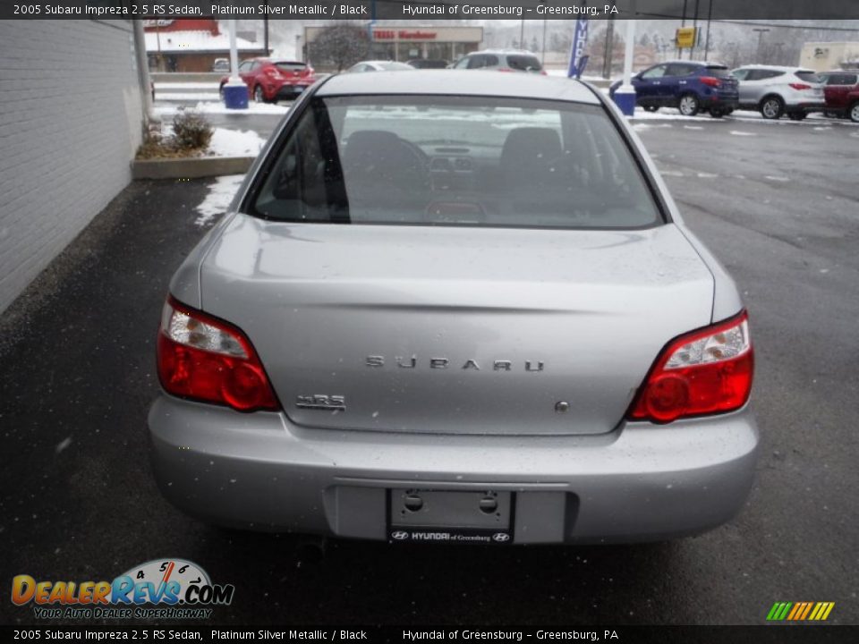 2005 Subaru Impreza 2.5 RS Sedan Platinum Silver Metallic / Black Photo #7