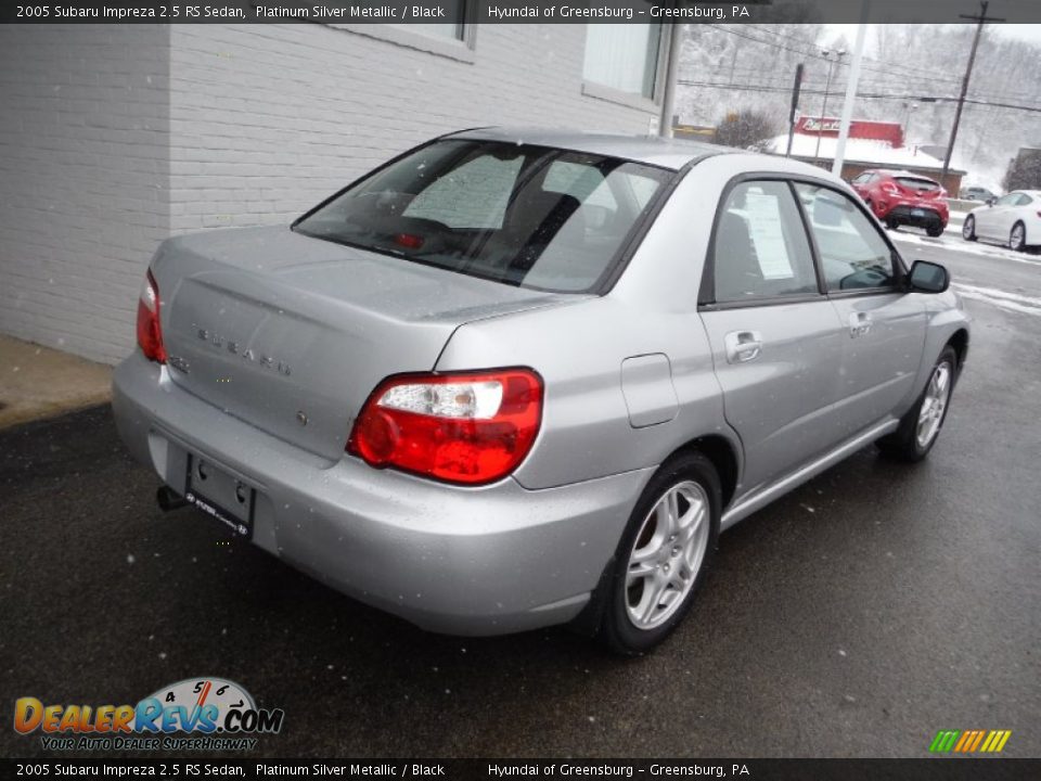 2005 Subaru Impreza 2.5 RS Sedan Platinum Silver Metallic / Black Photo #8