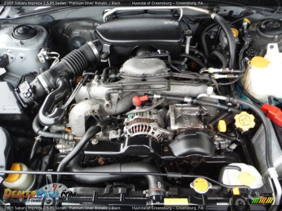 2005 Subaru Impreza 2.5 RS Sedan Platinum Silver Metallic / Black Photo #9