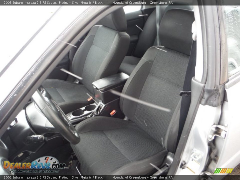 2005 Subaru Impreza 2.5 RS Sedan Platinum Silver Metallic / Black Photo #12