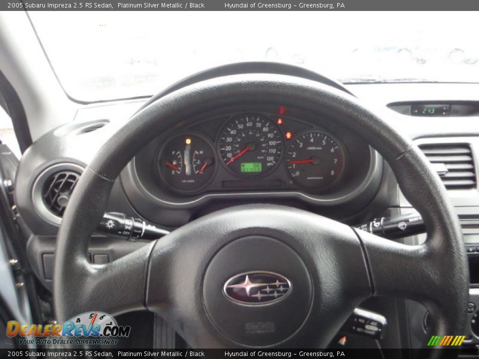 2005 Subaru Impreza 2.5 RS Sedan Platinum Silver Metallic / Black Photo #17