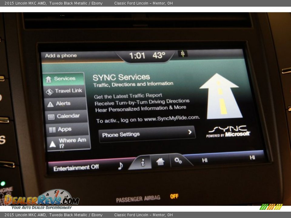 2015 Lincoln MKC AWD Tuxedo Black Metallic / Ebony Photo #11