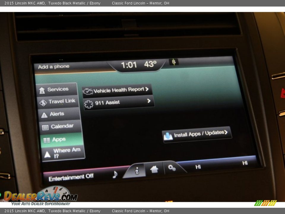 2015 Lincoln MKC AWD Tuxedo Black Metallic / Ebony Photo #13