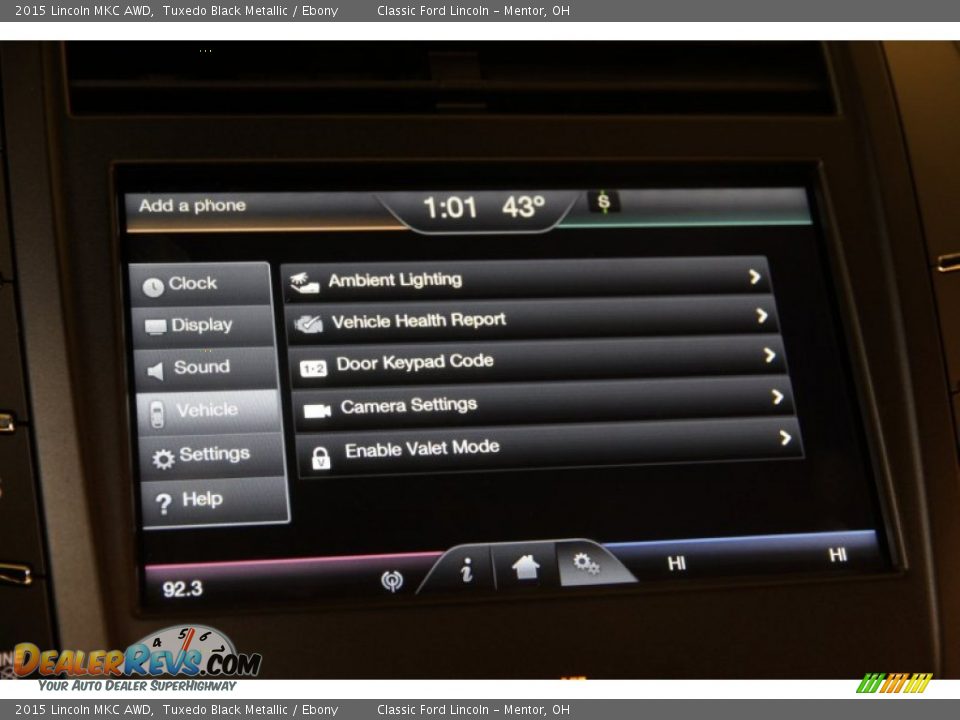 2015 Lincoln MKC AWD Tuxedo Black Metallic / Ebony Photo #16