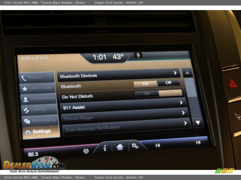 2015 Lincoln MKC AWD Tuxedo Black Metallic / Ebony Photo #18