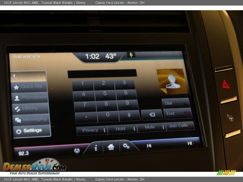 2015 Lincoln MKC AWD Tuxedo Black Metallic / Ebony Photo #19