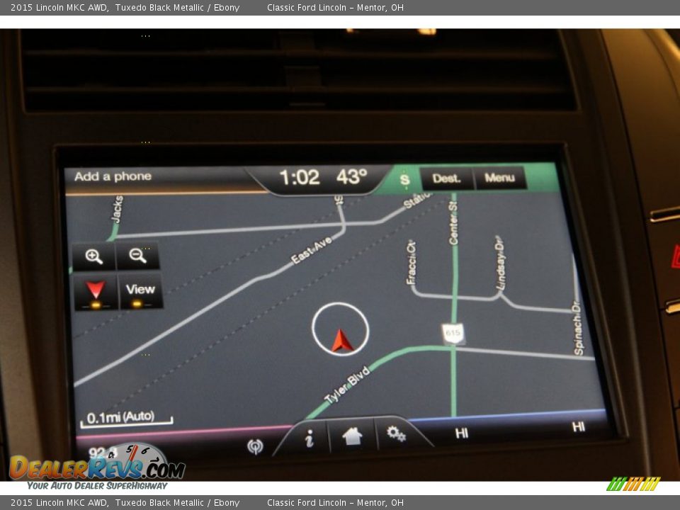 2015 Lincoln MKC AWD Tuxedo Black Metallic / Ebony Photo #21