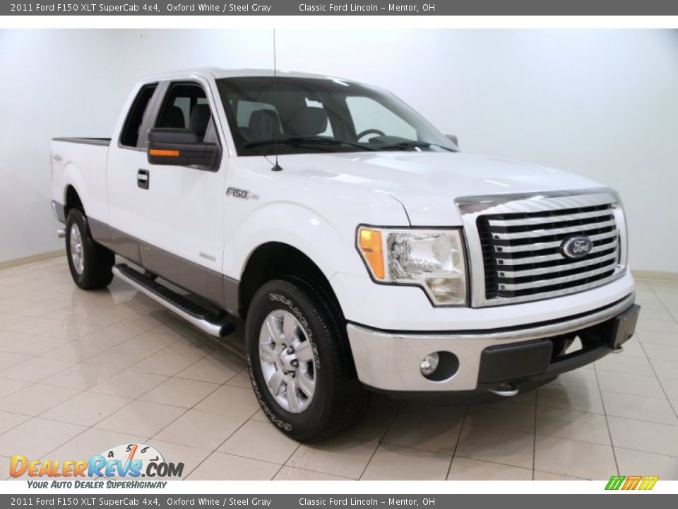 2011 Ford F150 XLT SuperCab 4x4 Oxford White / Steel Gray Photo #1