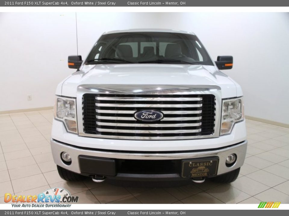 2011 Ford F150 XLT SuperCab 4x4 Oxford White / Steel Gray Photo #2