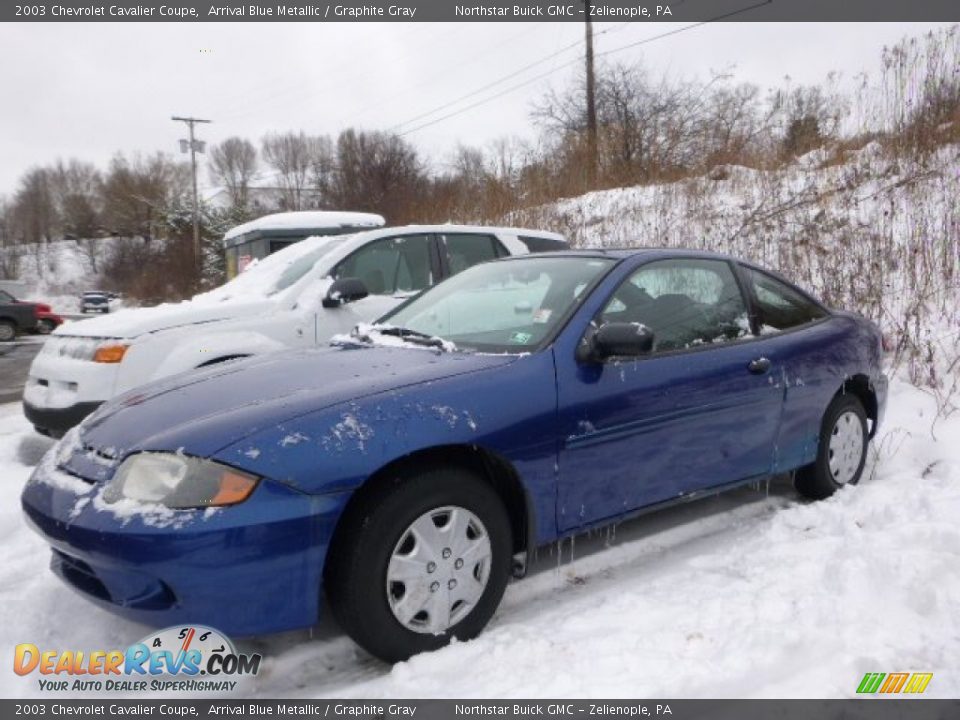 2003 Chevrolet Cavalier Coupe Arrival Blue Metallic / Graphite Gray Photo #1