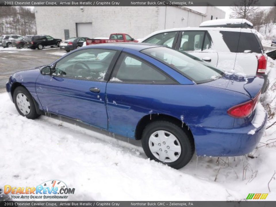 2003 Chevrolet Cavalier Coupe Arrival Blue Metallic / Graphite Gray Photo #2