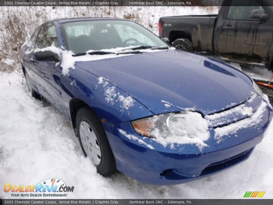 2003 Chevrolet Cavalier Coupe Arrival Blue Metallic / Graphite Gray Photo #4