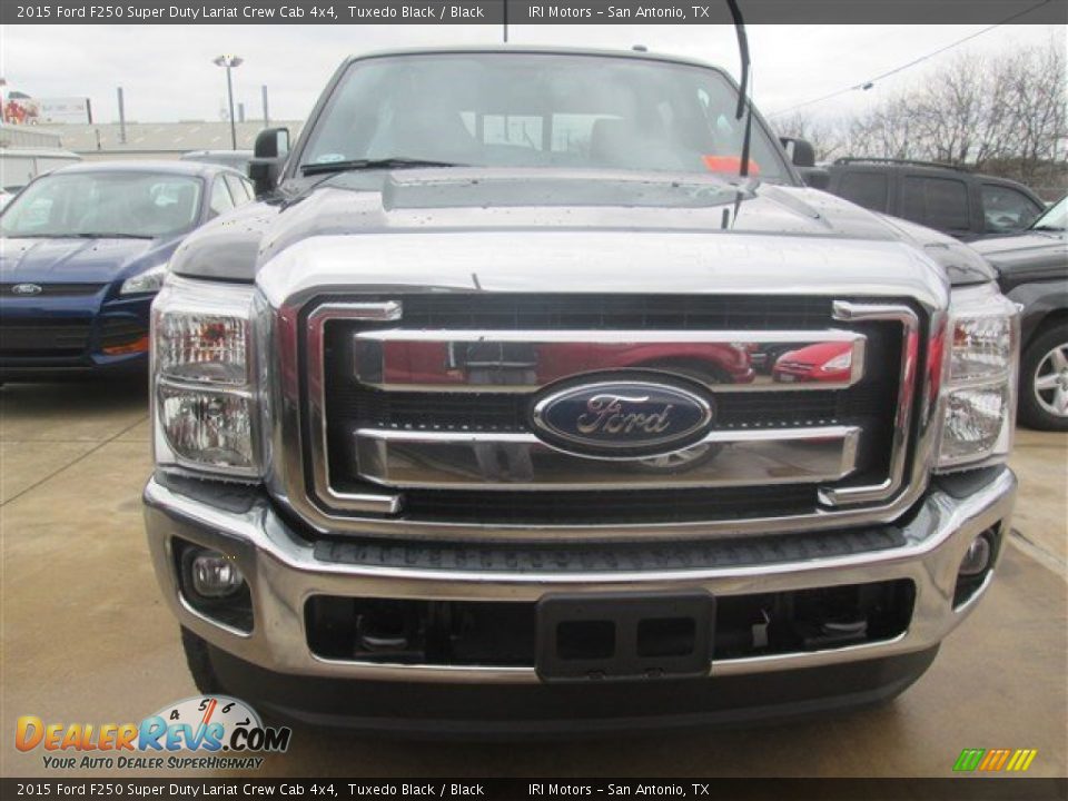 2015 Ford F250 Super Duty Lariat Crew Cab 4x4 Tuxedo Black / Black Photo #7