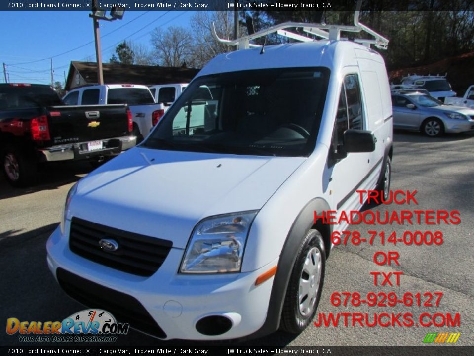 2010 Ford Transit Connect XLT Cargo Van Frozen White / Dark Gray Photo #1