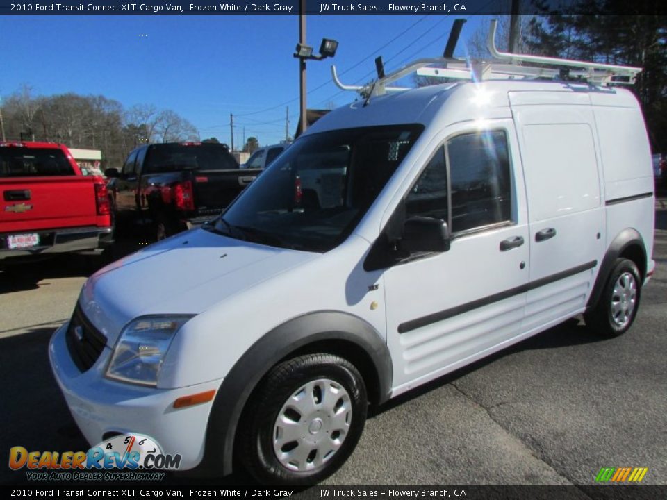 2010 Ford Transit Connect XLT Cargo Van Frozen White / Dark Gray Photo #2