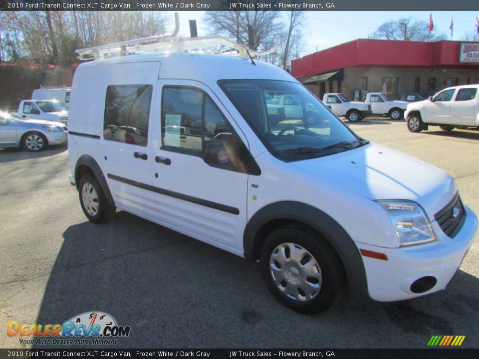 2010 Ford Transit Connect XLT Cargo Van Frozen White / Dark Gray Photo #6
