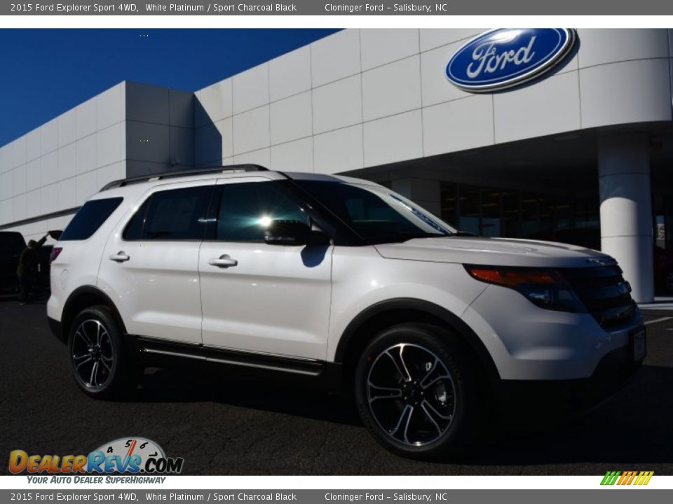 2015 Ford Explorer Sport 4WD White Platinum / Sport Charcoal Black Photo #1