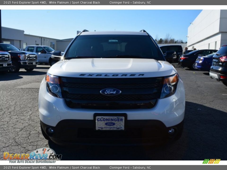 2015 Ford Explorer Sport 4WD White Platinum / Sport Charcoal Black Photo #4