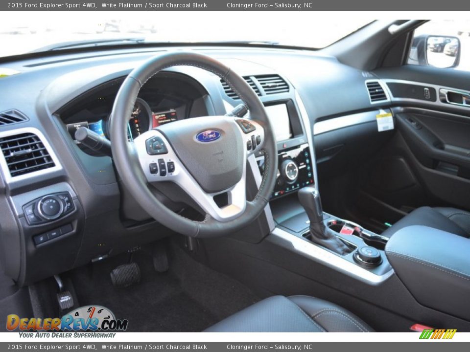 2015 Ford Explorer Sport 4WD White Platinum / Sport Charcoal Black Photo #7